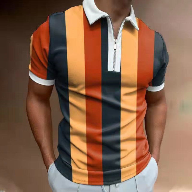 Patterned Polo Shirt