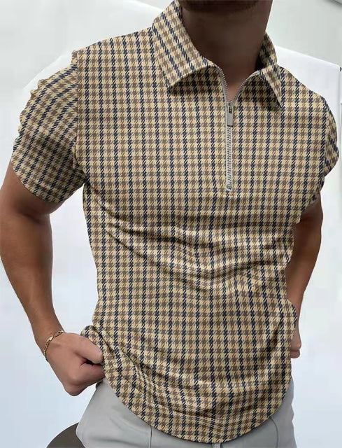 Patterned Polo Shirt