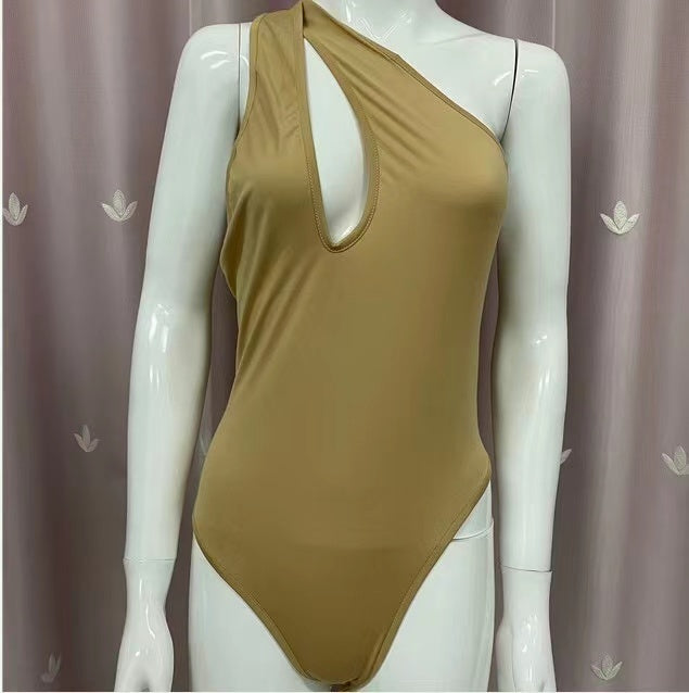 One Shoulder Cut Out Leotard