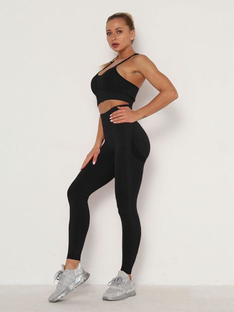 Sports Bra/Crop Top + Leggings Set